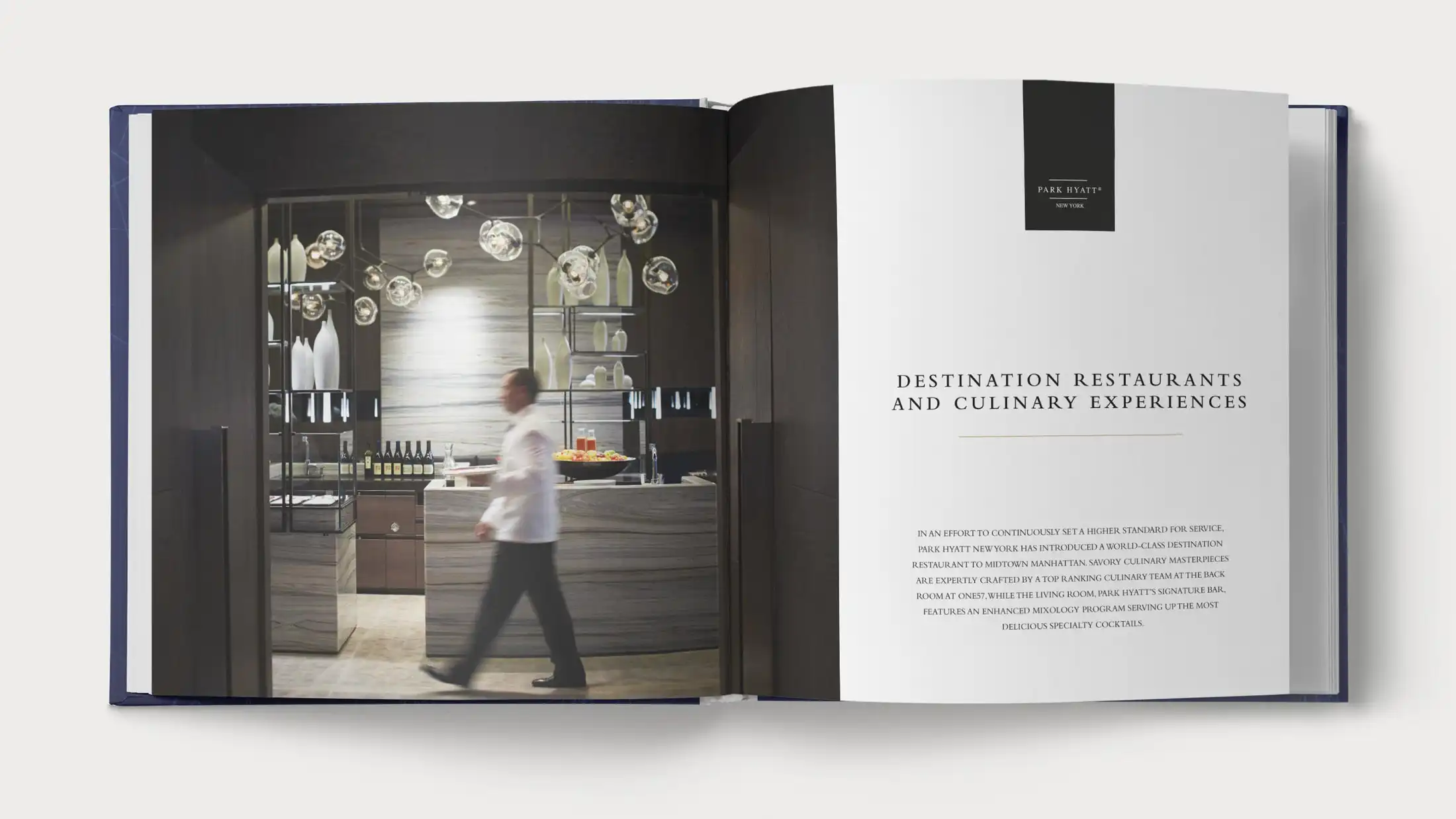 Coffee table book Park Hyatt New York Restaurant